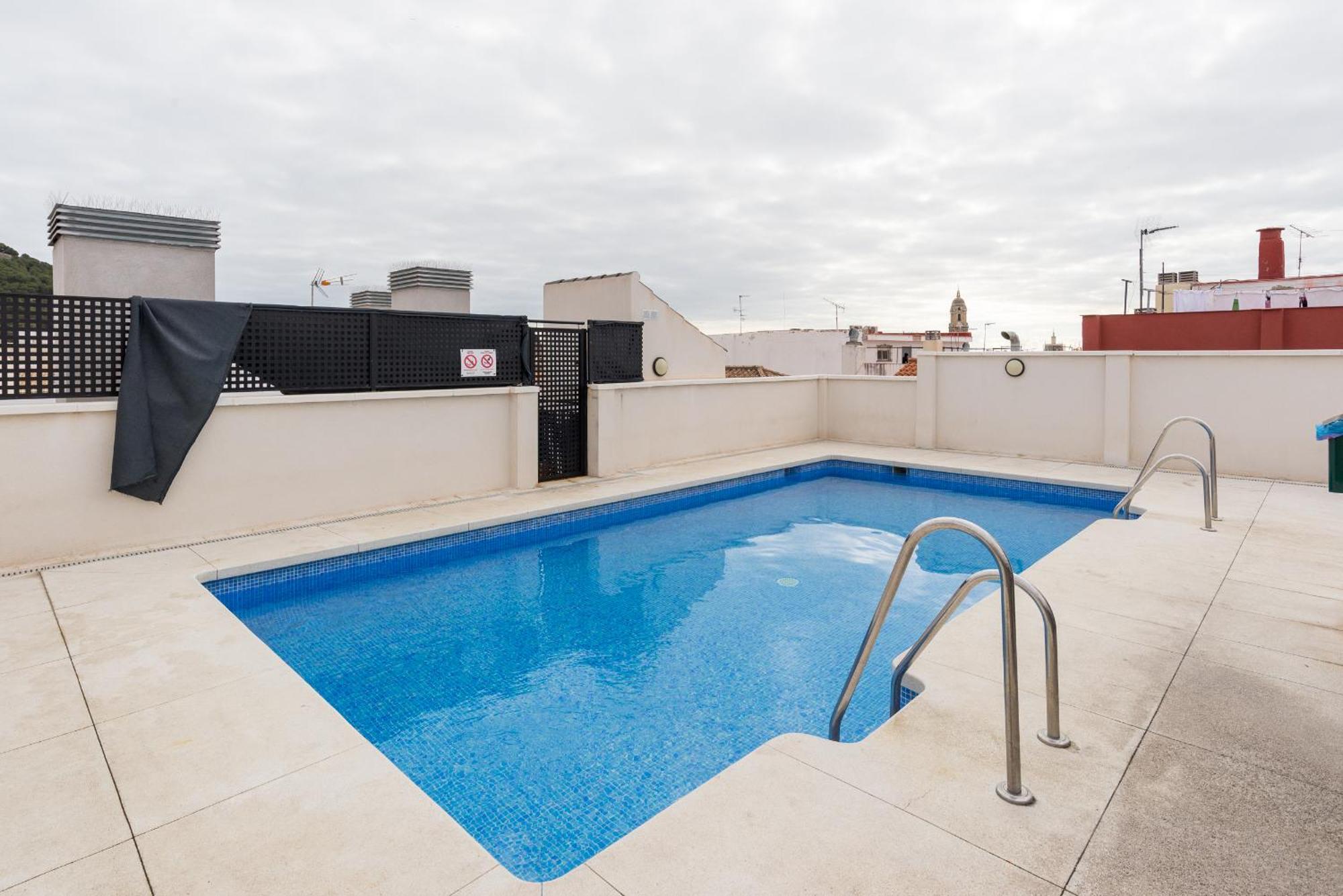 Ferienwohnung Historic Centre + Rooftop + Parking Málaga Exterior foto