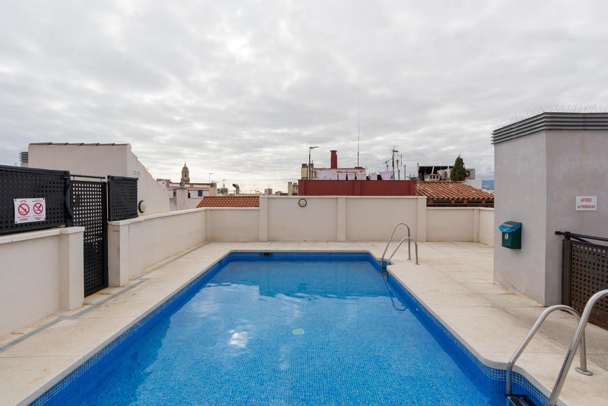 Ferienwohnung Historic Centre + Rooftop + Parking Málaga Exterior foto